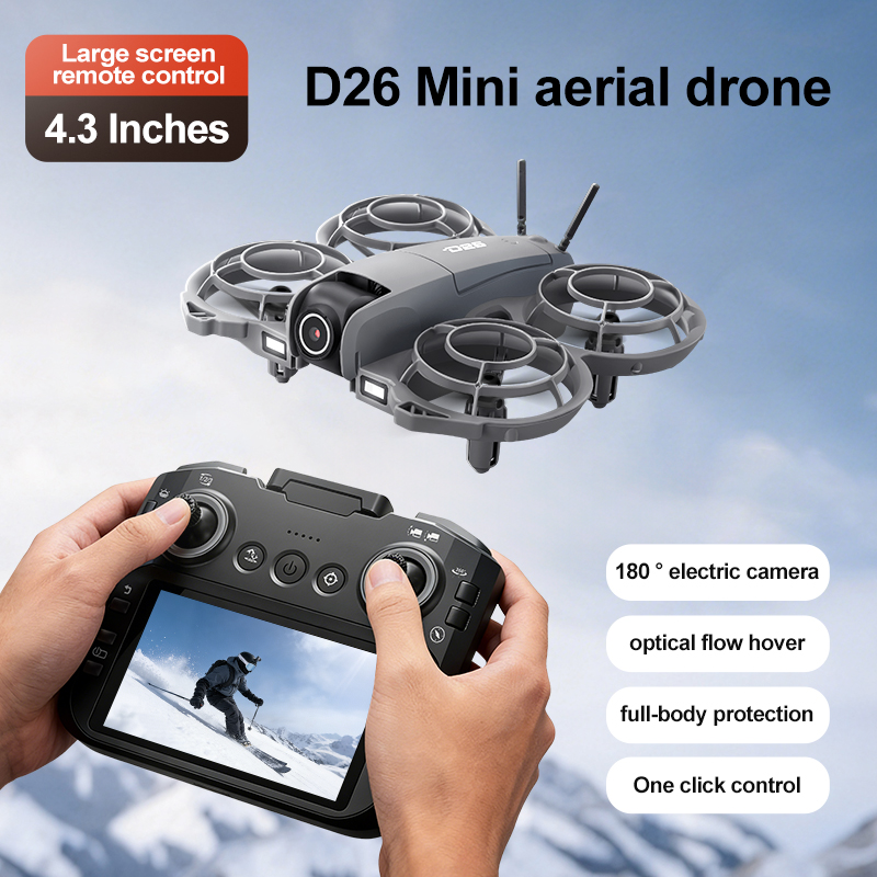 D26 Drone 4K Aerial HD 180° Ca - đánh giá và giá Drone Controller Screen