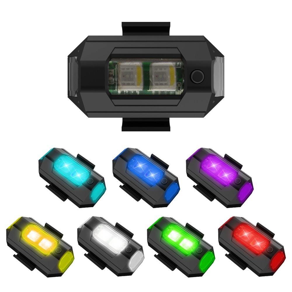 1PC 7 Color Mini USB Charging  - đánh giá và giá Drone Strobe Light